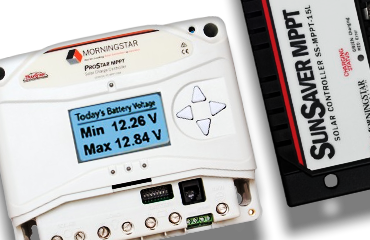 Collage of Morningstar TriStar and ProStar Charge Controller